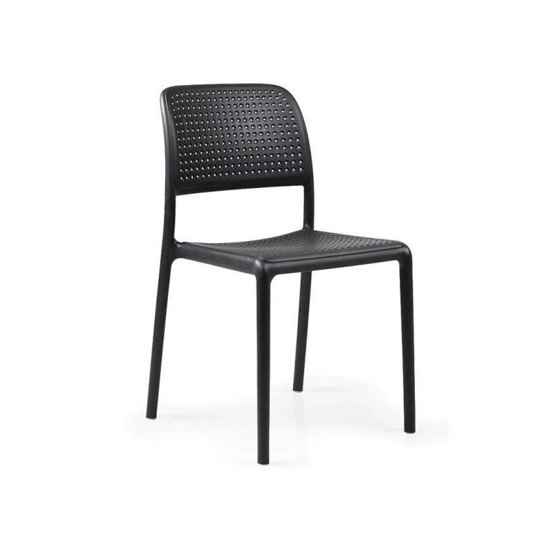 Bora Outdoor Dining Side Chair, Anthracite
