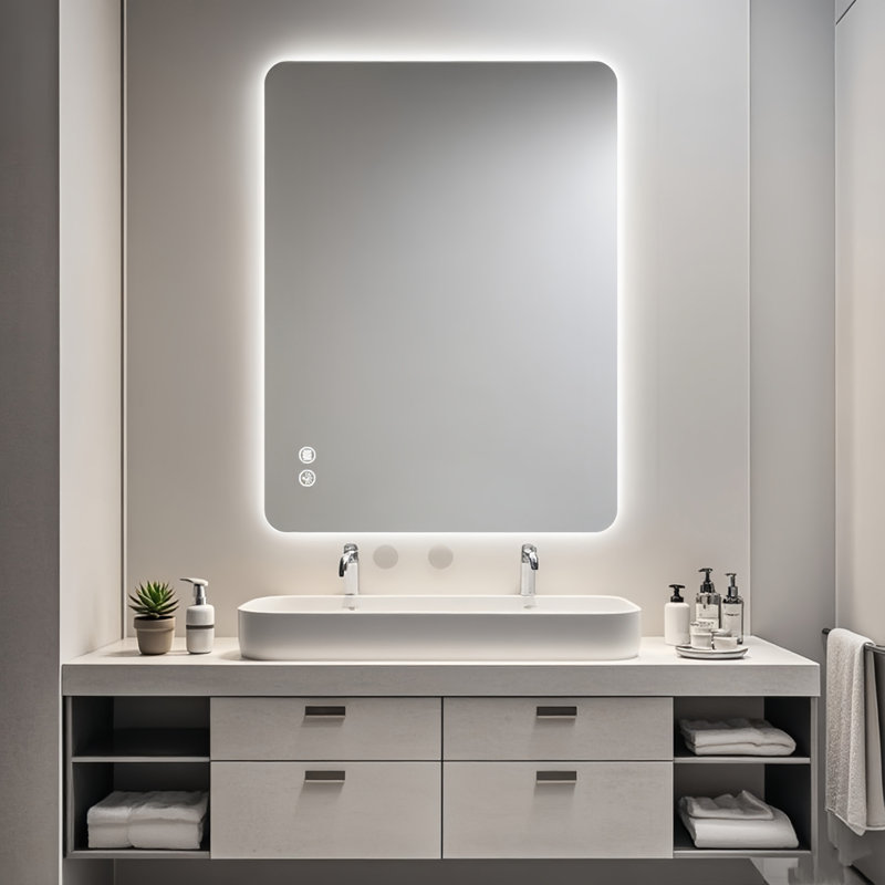 Miroir rectangulaire rétroéclairé 24 po x 36 po