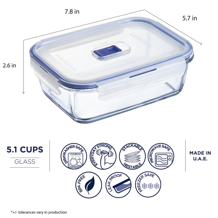 8 Cup Glass Storage Containers