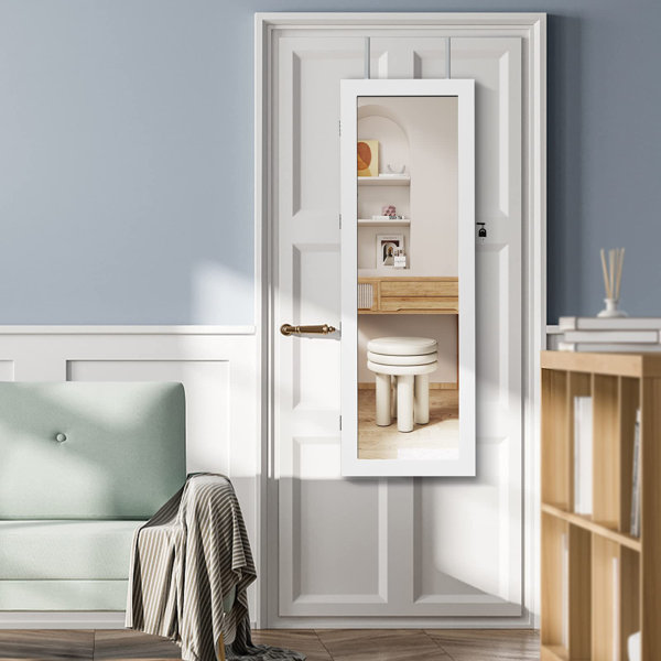 Wall Mounted Jewelry Mirror That Opens Into Jewelry Holder Karl