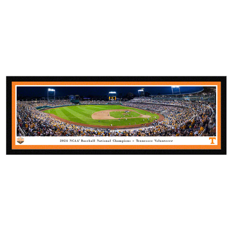 «2024 NCAA Baseball Champion - Tennessee Vol» par James Blakeway, Cadre d'angle fermé noir, Oui