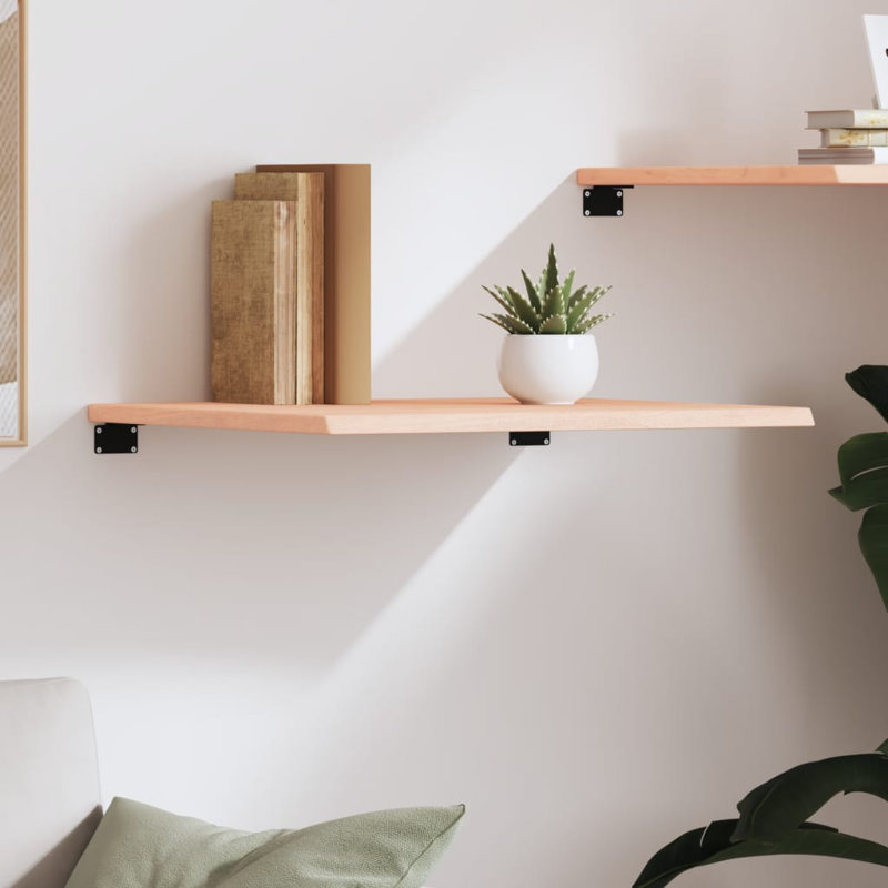 Flagstaff Oak Solid Wood Floating Shelf, 2cm H x 60cm W x 60cm D