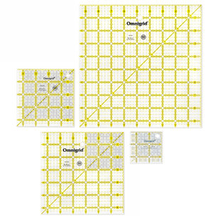 Omnigrid Square Quilting Ruler Value Pack (2-1/2", 4-1/2", 6-1/2", 9-1/2") (Set of 4)