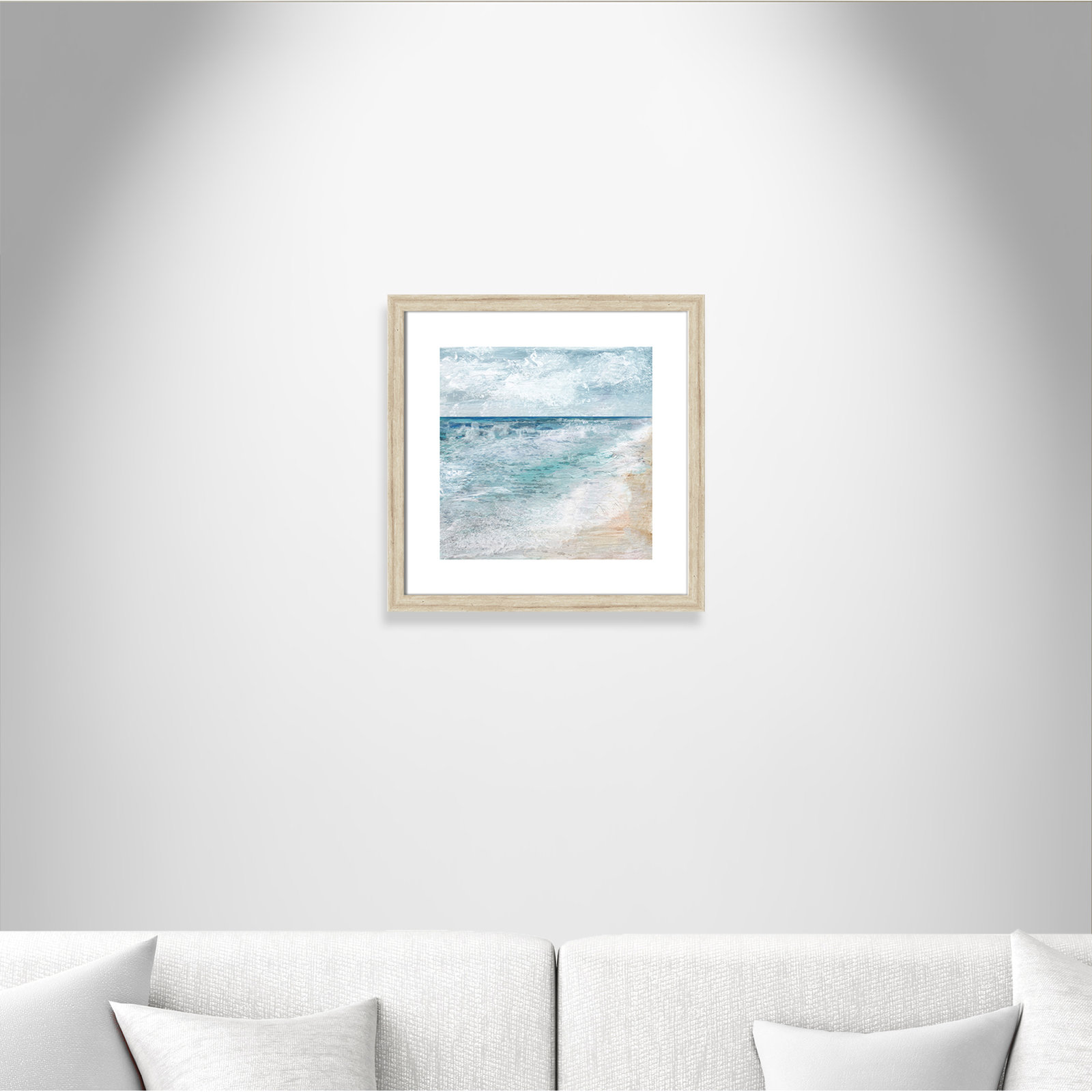Basel "Shore Walk" Print, 17.5" H x 17.5" W x 1.25" D, Beige