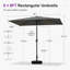 Parasol de table rectangulaire 5 'x 8'-1490289082