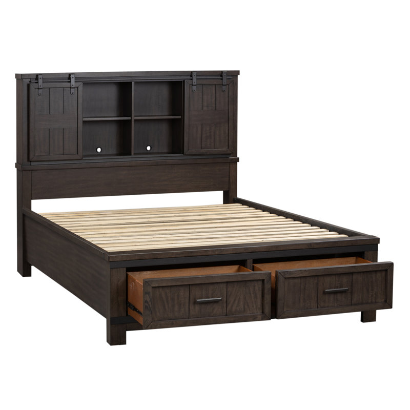 Ensemble de chambre avec grand lit et deux tables de chevet Lexee, Grand