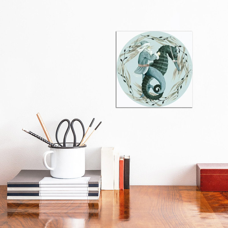 The Sea Santa Collection C by Grace Popp - Wrapped Canvas Gallery-Wrapped Canvas Giclée, 30.48 cm H x 30.48 cm W
