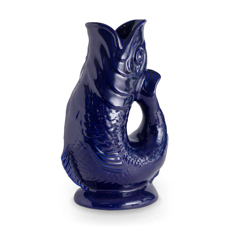  Original Gurgle Jug, Earthenware, Iconic UK Heritage, Made in Stoke-on-Trent, Blue, 1.2 L