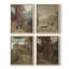 «Vintage Landscape CLXV», 4 pièces sur papier