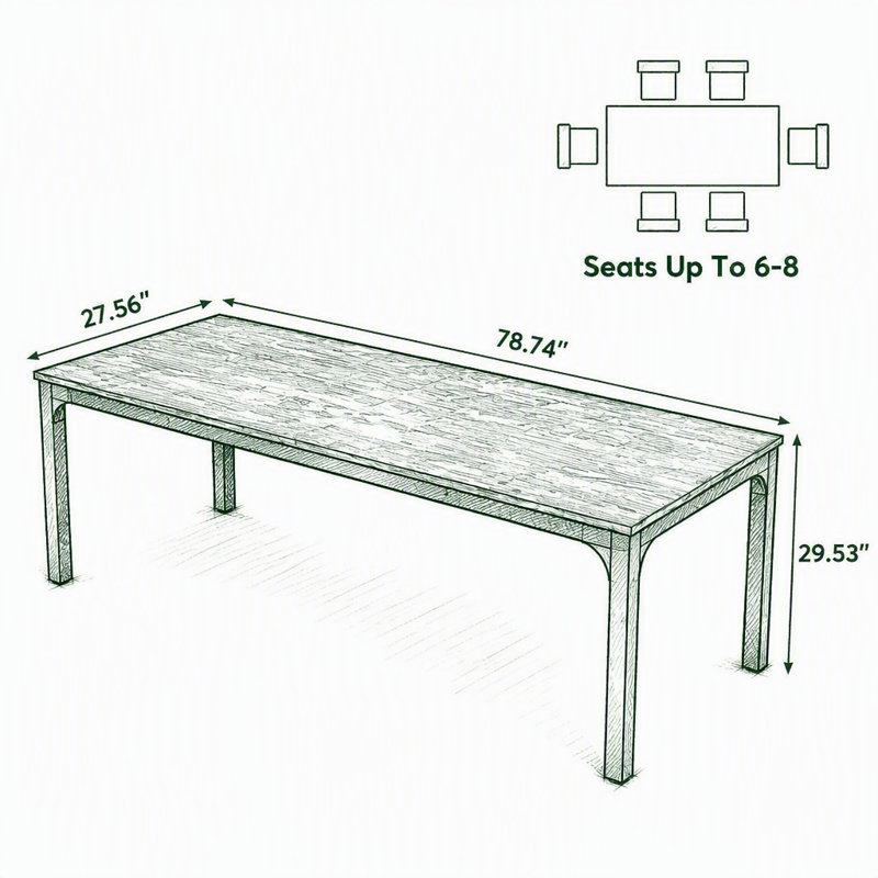 Table de salle à manger, Brun rustique