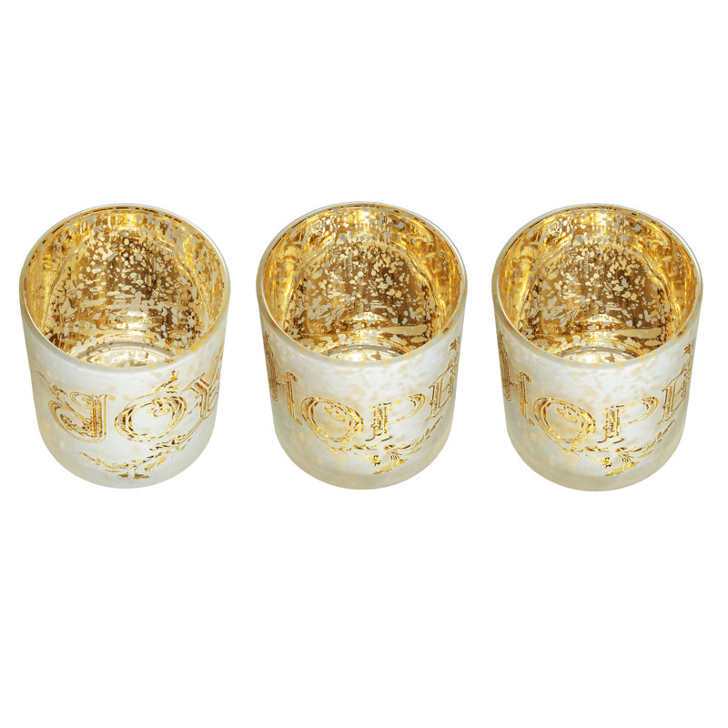 Ensemble de 3 porte-bougies en verre
