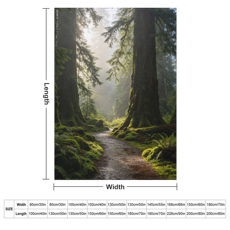 Jeté en flanelle Mossy Path Sunlight Luxury, 30 po x 40 po