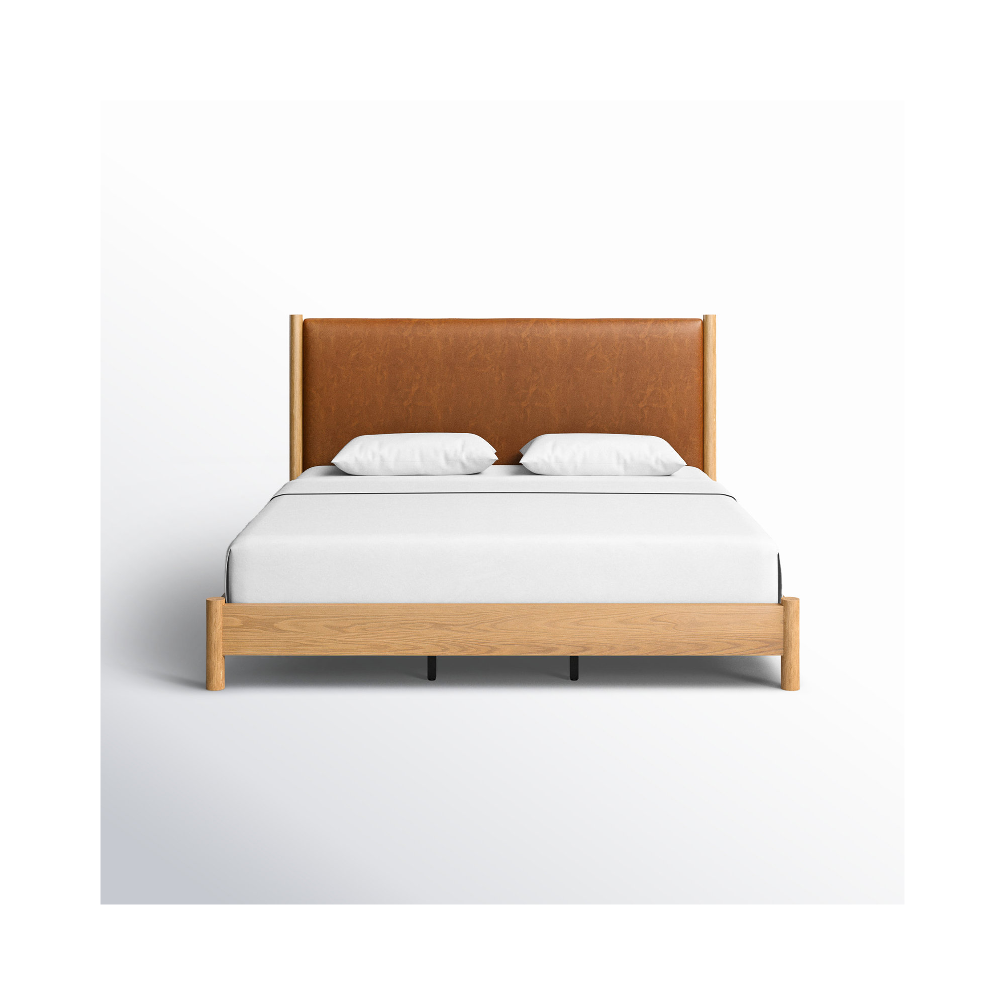 Kaplan Wood Bed, King, Natural/Brown