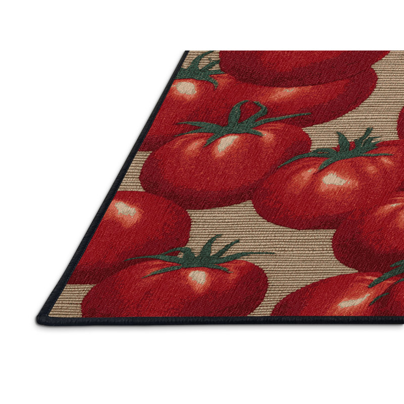  Tapis lavable tomates et légumes Roma, Rectangle 4pi x 6 pi