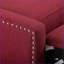 Fauteuil inclinable inclinable manuellement, largeur 27,16 po avec 3 vitesses | Vin rouge | Tissu