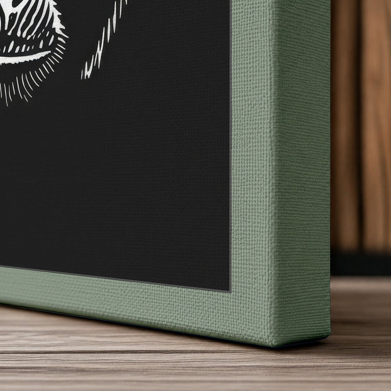 Gorilla Confrontation Modern - Wrapped Canvas, 36x24 - 91.4 x 61.0 cm, Sage Border