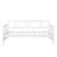 Lit de jour simple en bois avec lit gigogne simple, blanc