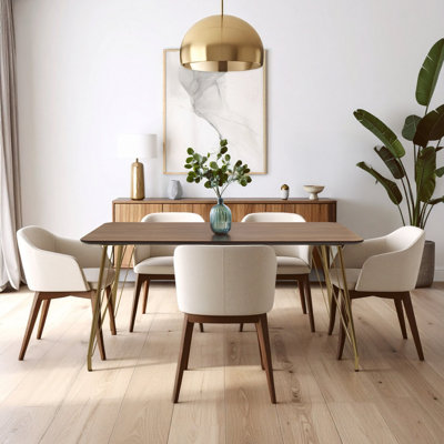 Metal Base Dining Table