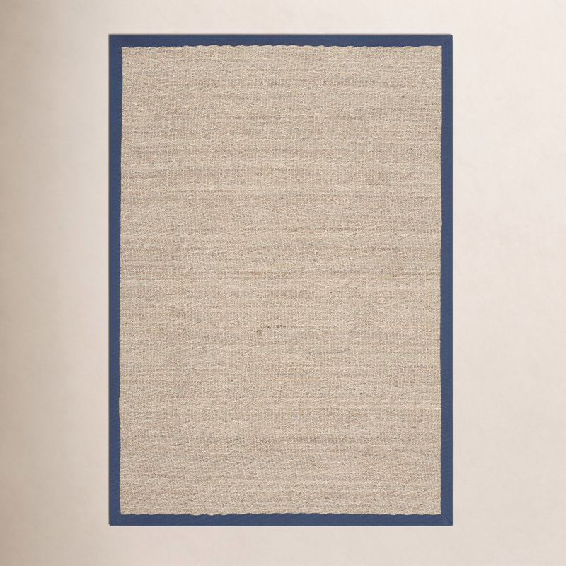 Nerissa Auckland Natural/Blue Area Rug, Rectangle 9' x 12'