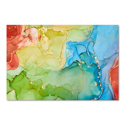 " Green And Blue Tender Liquid Art I "