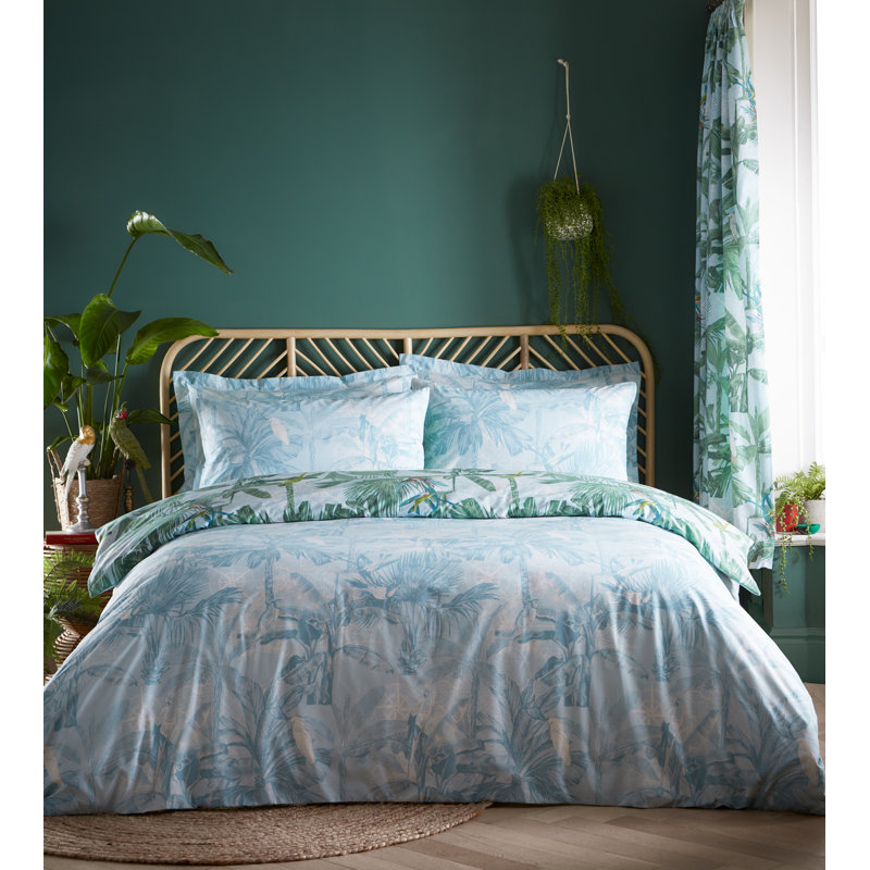 Shartlesville Polyester Floral Duvet Cover Set with Pillowcases, Super King - 2 Standard Pillowcases