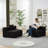 Compression Sectionals, Black Chenille Modular Modern Sofa for Home
