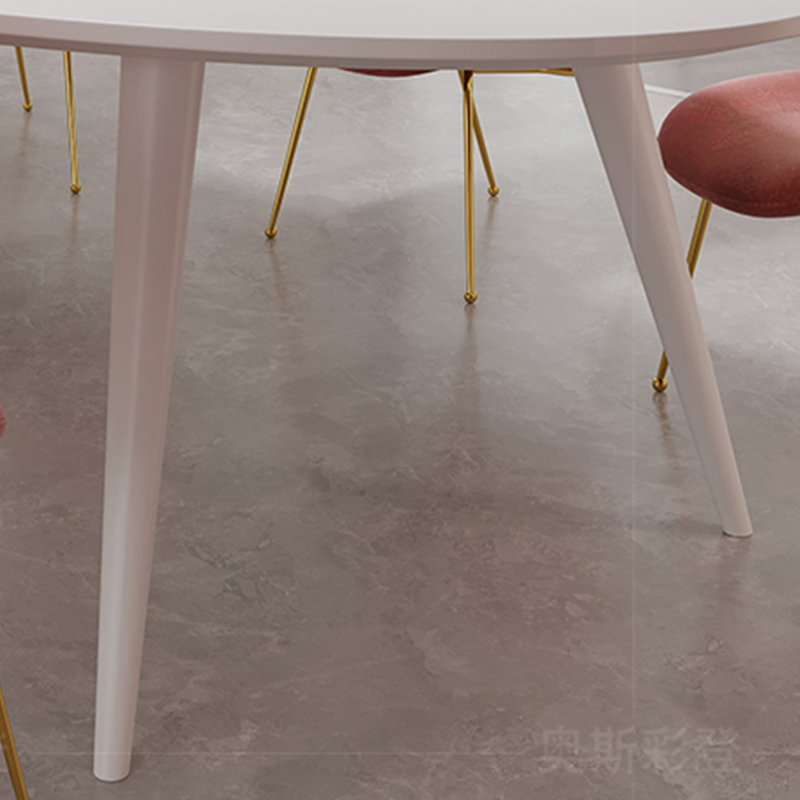 Bureau de conférence elliptique, réception blanche simple, H 29,53 po x l 62,99 po x P 35,43 po