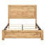 Grand lit rustique, finition naturelle, lit dans une boîte, cadre avec toutes les pièces, stratifié pour résister aux égratignures et aux taches, tête de lit décorative pour chambre à coucher, rails, protection de surface, mise à niveau-569262334