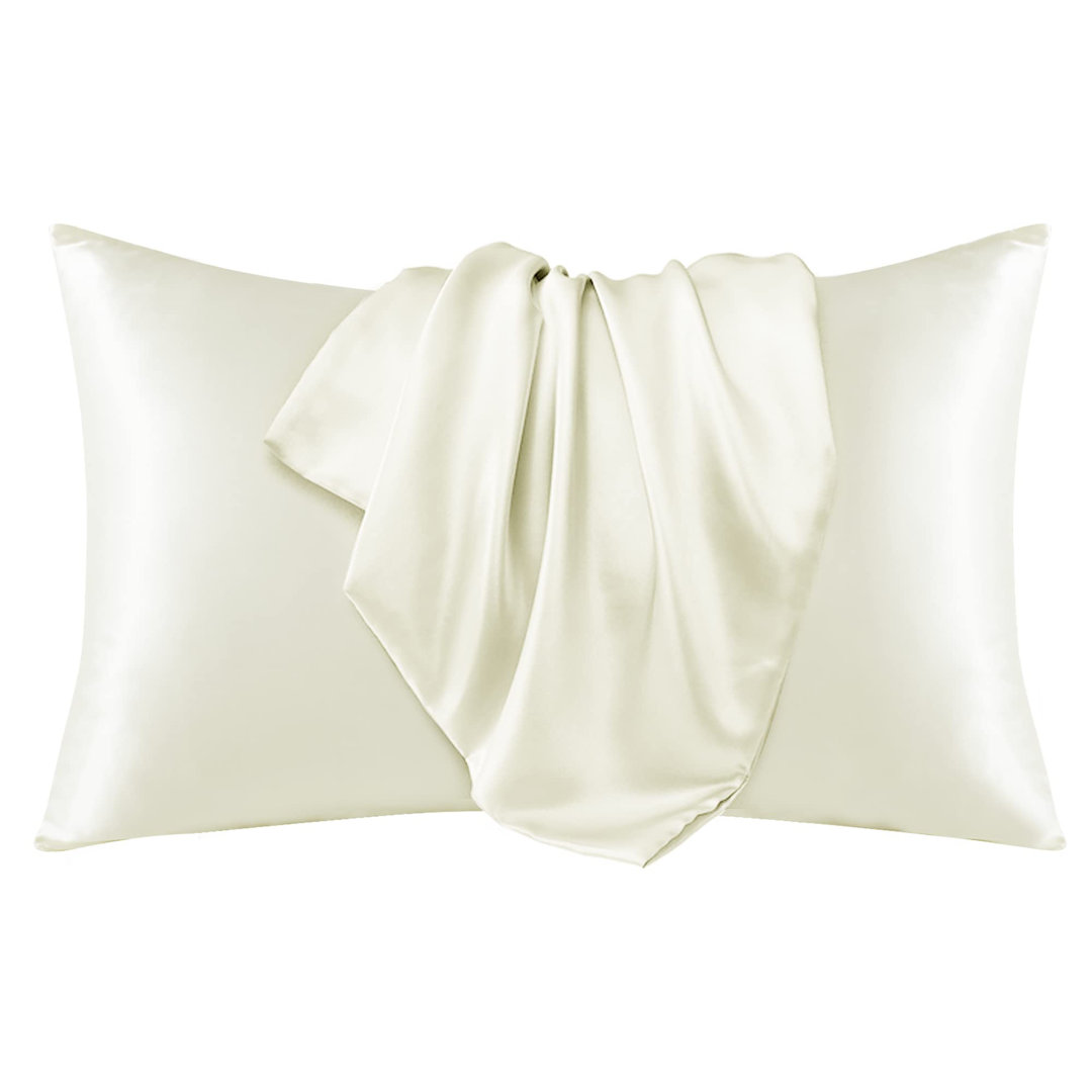 Silk Satin Soft Pillowcases 2 PCS(Cover Only) (Set of 2) Deconovo 