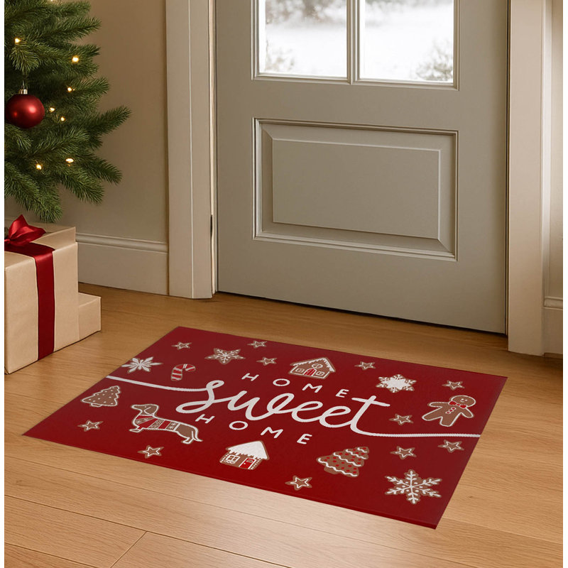 Paillasson Gingerbread, Rouge, L 60 po x L 84 po