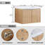 Wooden Frame Bathroom Vanity, Wall-Mounted Bathroom Storage Vanity With Sink And Side Cabinet