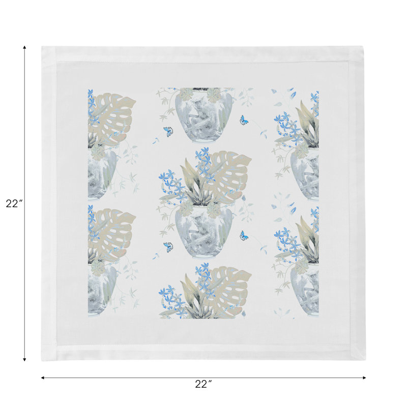Monkey Jungle Cotton Sateen Dinner Napkins, Powder