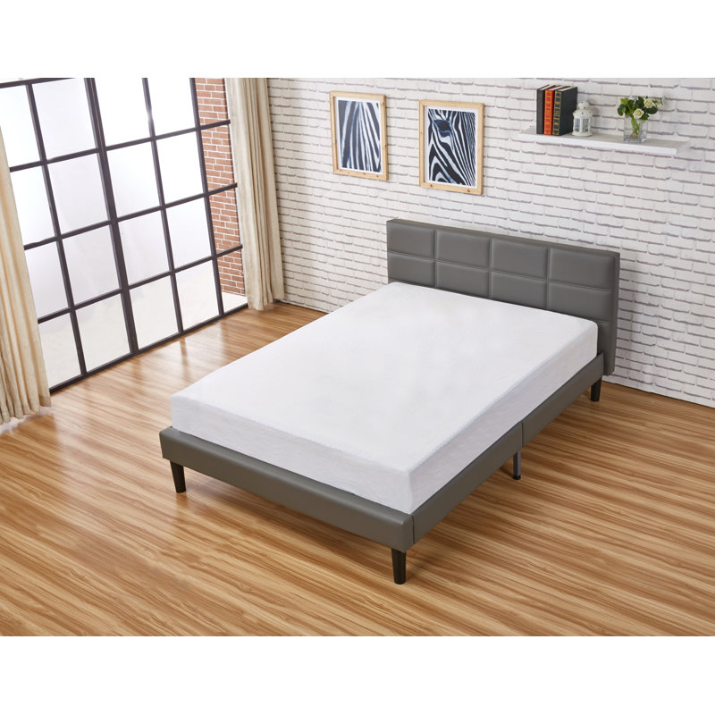Upholstered Bed, Queen, Gray