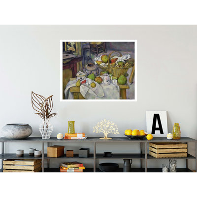 Nature morte avec panier Paul Cézanne, estampe numérique