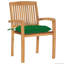 Chaise de patio en teck avec coussins Dorathy-926685173
