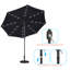 Améliorez votre espace extérieur: parasol rond de 9 pi à DEL avec protection UV, inclinaison facile et résistance au vent-1890488268