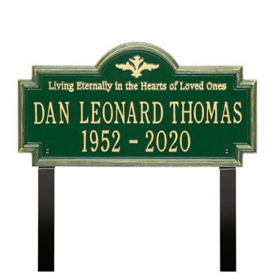 Arlington 'Living Eternally' Memorial Plaque