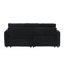 Canapé 2-en-1 pliant, fonction couchée pliable et cachée, canapé moderne avec porte-gobelet et oreiller, canapé confortable-1405897792