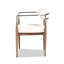 Chaise de salle à manger rembourrée en chenille blanc chaud Artemis