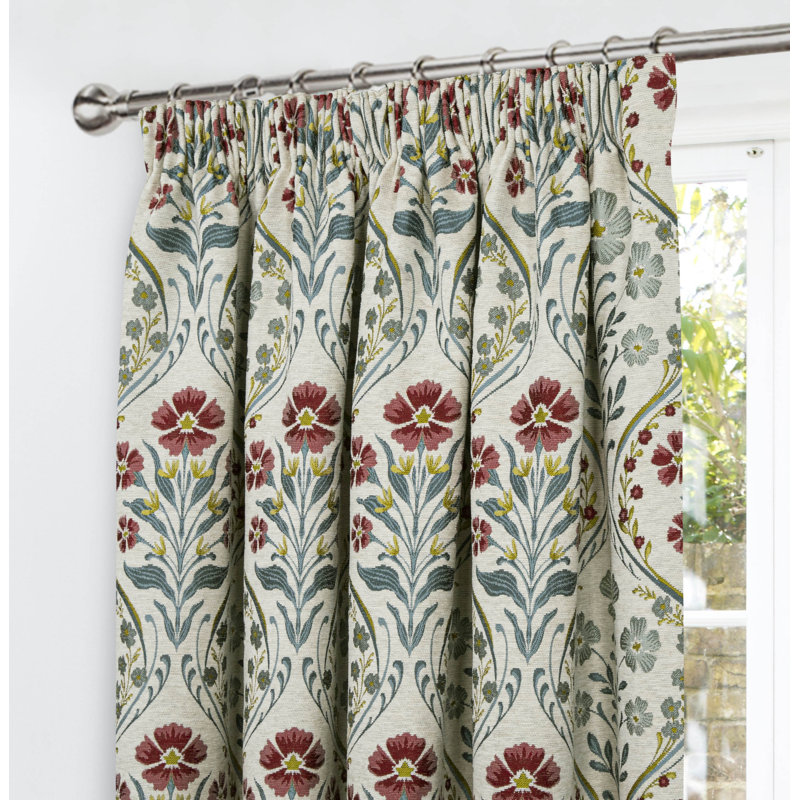 Aleksis Room Darkening Curtain Pair, Blue, Width 165 x Drop 137 cm