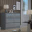 Warren 7 Drawer Merchant Chest Of Drawers: 4 + 3 Configuration. Scratch Resistant. Handleless Design. 14cm Deep Drawers-147660595
