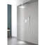 Pomme de douche carrée ultra-mince carrée, douche en cascade à haute pression en acier inoxydable nickel brossé 304 avec jets en silicone anti-colmatage, installation sans outil