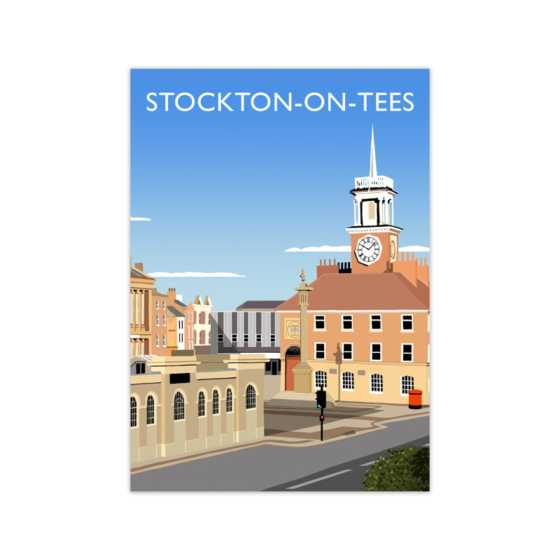 Stockton-On-Tees by Richard O'Neill - Single Picture Frame Print, 594 cm H x 42 cm W, No Framed