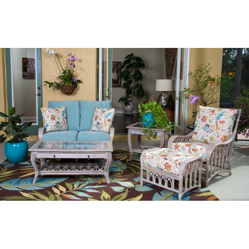Table basse avec plateau en verre Presley