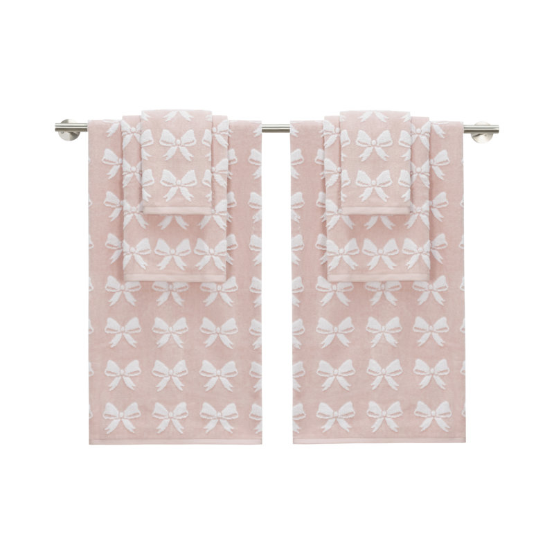 Bows Szt Pink Seashell Towel Set