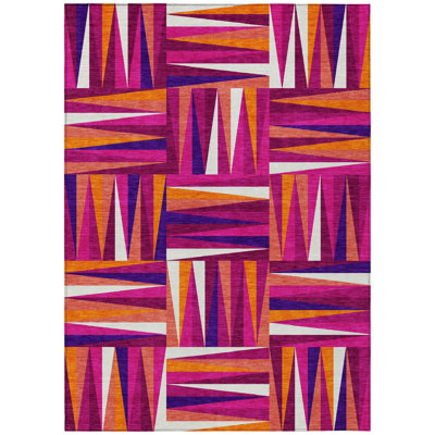 Azura Garnet Washable Indoor-Outdoor Rug - 