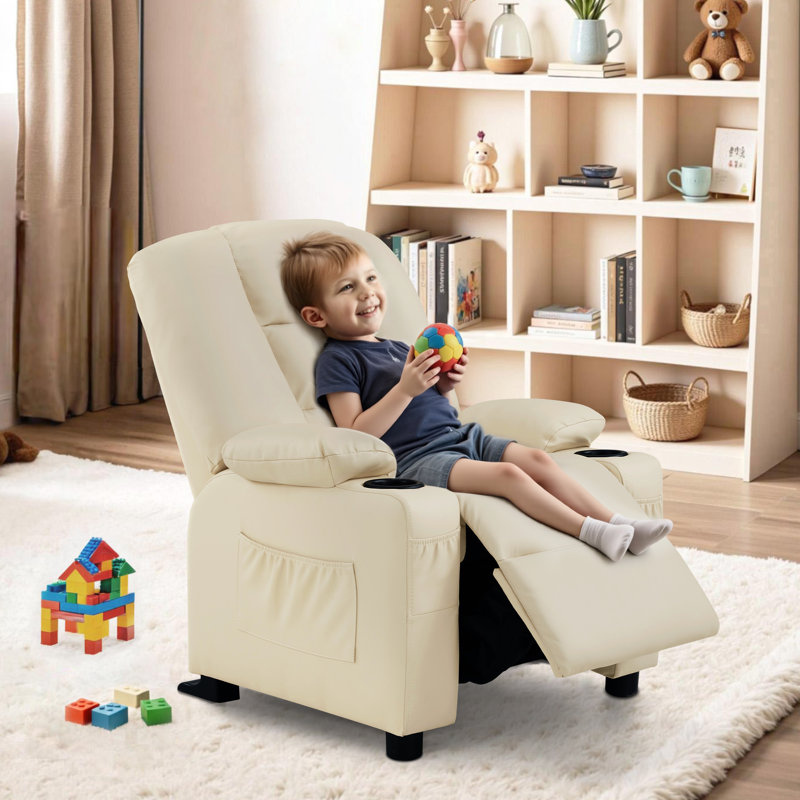Whitson Children's Recliner Chair, Cream White