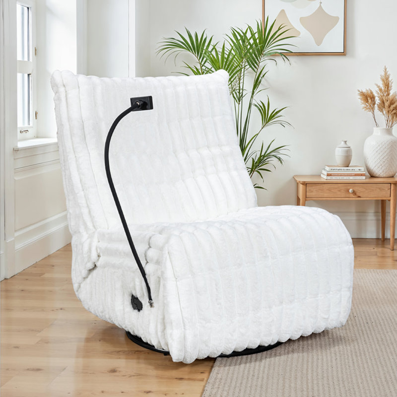 79cm Wide Standard Recliner, White