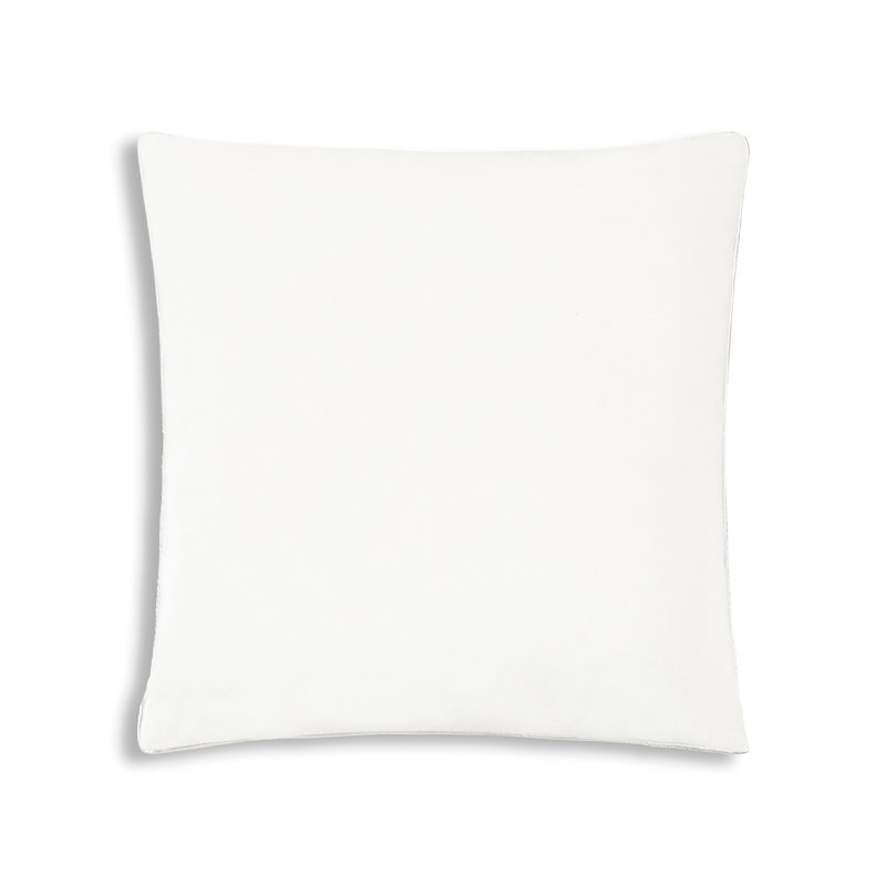 Noah Velvet Square Pillow Cover & Insert, White/Black