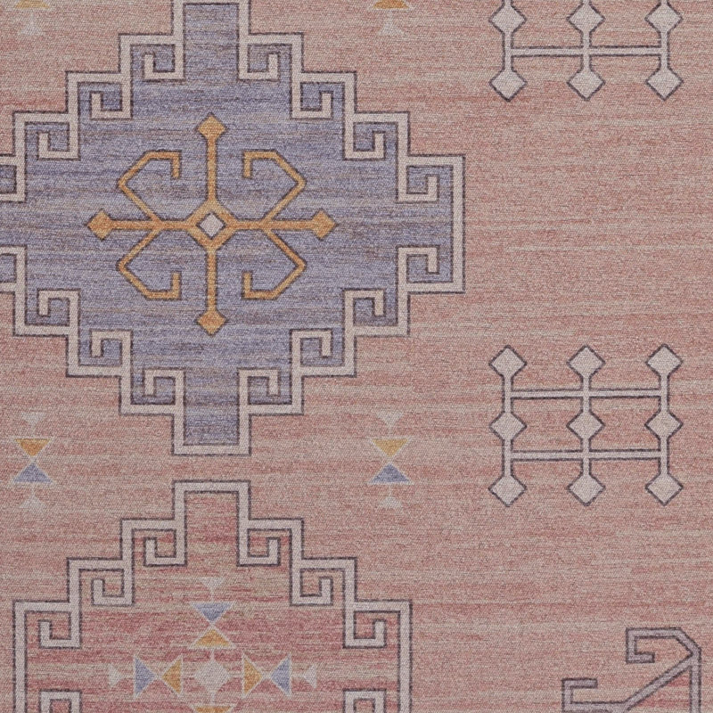 Tapis rose et bleu Maril Emerson, Rectangulaire 8 pi x 10 pi